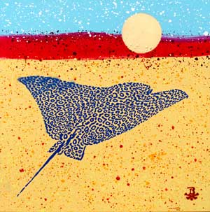 Beachbones Art Spotted Eagle Ray